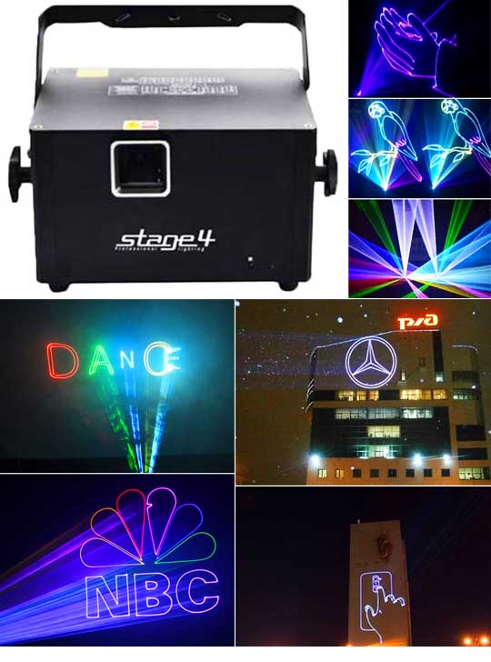 Оборудование для проекционной рекламы на здании Promolaser STAGE4 GRAPH SD 3DA 500RGB для 500 метров